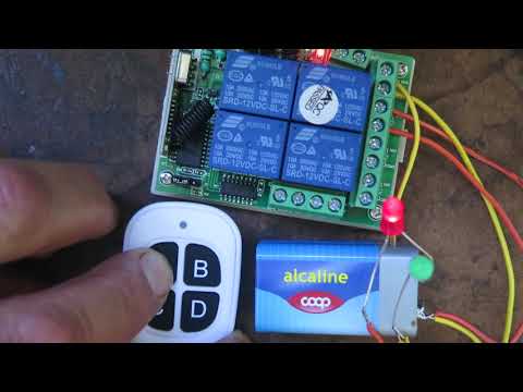 433 Mhz DC 12V 4CH Relè universale senza fili RF Ricevitore con telecomando Q3L4