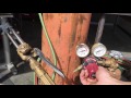 Oxy Acetylene cutting torch setup