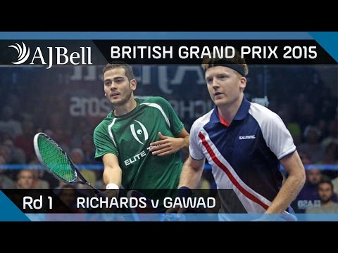 Squash: British Grand Prix 2015 Rd1 Highlights: Richards v Gawad