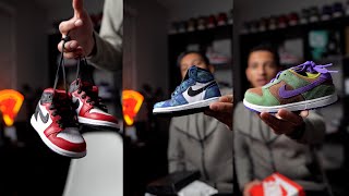 Baby Shoes?! Jordan 1 Satin Snake & Tie Dye + Nike Dunk Veener (TD)