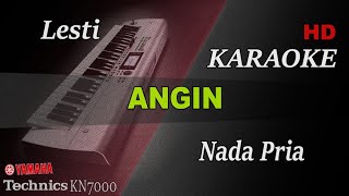 Download lagu LESTI - ANGIN ( NADA PRIA ) || KARAOKE mp3