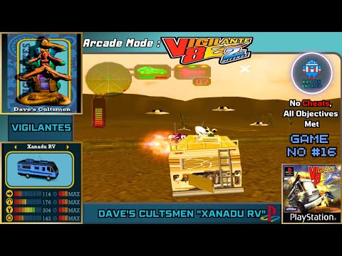Vigilante 8 2nd Offense PS1 - Dave's Cultsman - Xanadu RV Gameplay HD