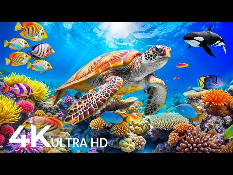 Dive Into the Mesmerizing Underwater Realm🐳Marvel at Sea Animal in The Best 4K ULTRA HD Aquarium #55
