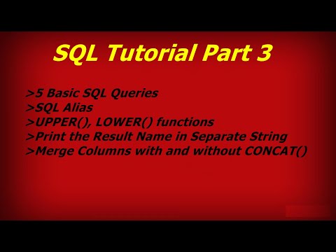 Sql Tutorial Part 3 5 Sql Queries Result Name In Separate String Merge Columns Sql Functions Sql