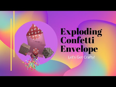 Exploding Confetti Envelope with pop up Cubes