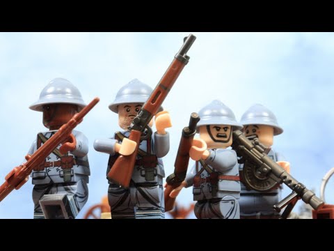 Lego WW1 battle of Verdun - German attack, 1st part. Stop motion.
