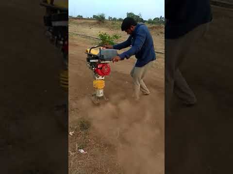 Yellow & black tamping rammer machine