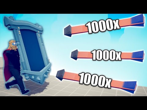 ZEUS MIRROR SHIELD vs 1000x OVERPOWERED - TABS | Totally Accurate Battle Simulator 2023