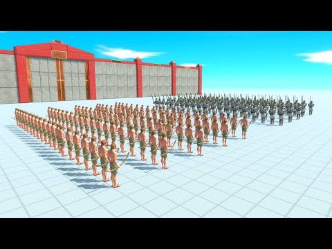 100 vs 100 Humans Army Tournament - Animal Revolt Battle Simulator