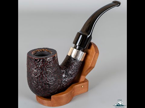 Unsmoked 2001 Peterson Hand-Made Large Sandblasted Bent P-lip 9mm