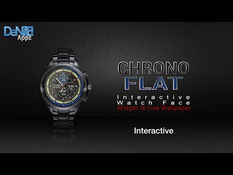 Chrono Flat HD Watch Face Video