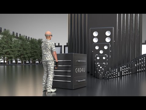 Domino Effect Animation V1 ❤️ C4D4U