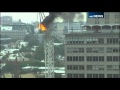 Raw: Crane Catches Fire, Collapses in Australia ...