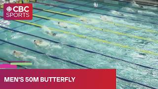 MEET RECORD in men's 50m butterfly final | 2026 Speedo Canadian Open | #CBCSports