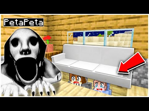 AKU SEMBUNYI DI BAWAH SOFA DARI TEROR HANTU PETAPETA DI MINECRAFT!!