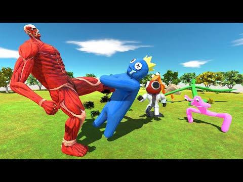 Colossal Titan vs ALL Rainbow Friends - Animal Revolt Battle Simulator