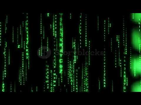 Matrix Green Code Rain Latin Loop Motion Background