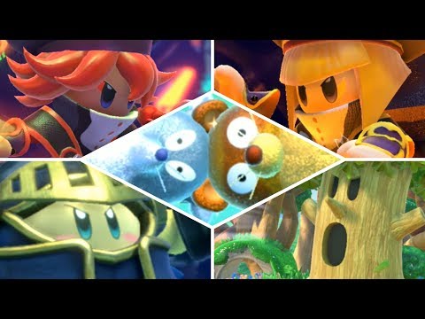 Kirby Star Allies - All Bosses + Secret Bosses
