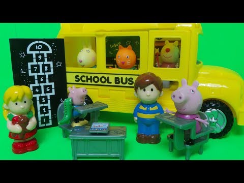 Wheels on the bus Nursery Rhyme + Toy Unboxing in English and Spanish