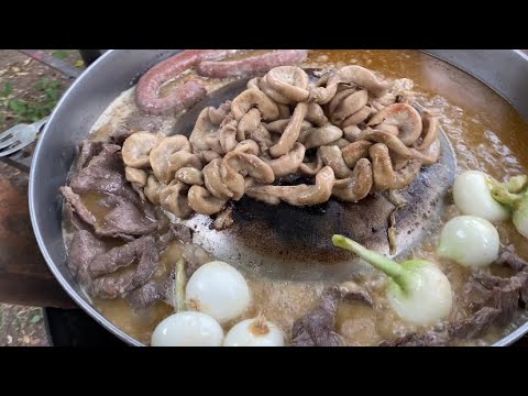 Como hacer una fritanga tripa bisteces y longaniza