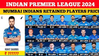 Mumbai Indians All Retained Players Price | Mumbai Indias Players ipl Price | Mi Players Price