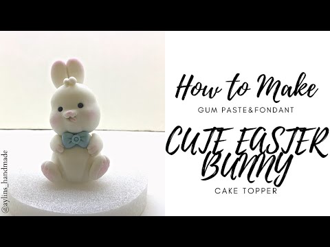 How To Make Fondant/Clay Easter Bunny Cake Topper