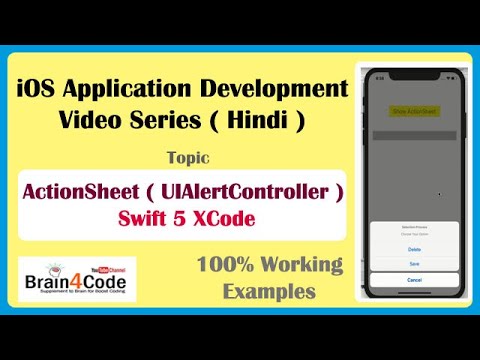 ActionSheet with UIAlertController in Swift 5 XCode | Hindi | Display Actions Using ActionSheet.