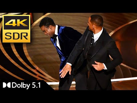 4K 50fps | Will Smith slaps Chris Rock (Oscars 2022) | Dolby 5.1