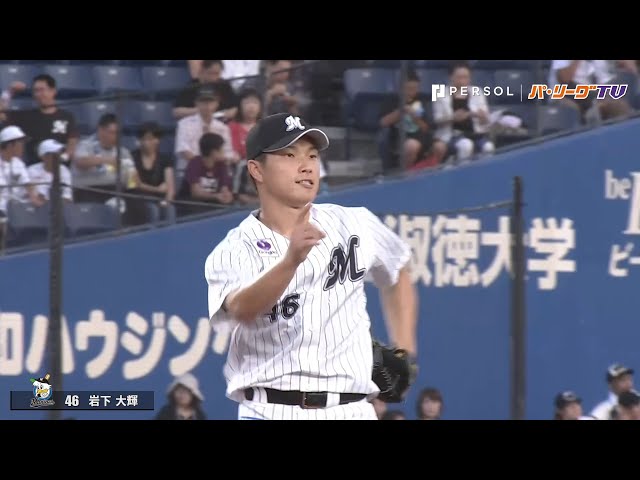 マリーンズ・岩下 7回途中を投げて7奪三振