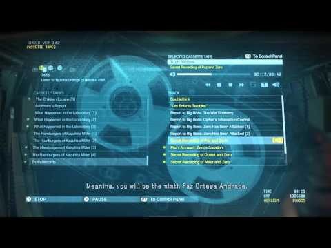 Metal Gear Solid V: The Phantom Pain - Truth Records "Secret Recording of Paz and Zero"