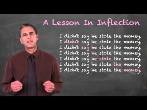 How do you speak with inflection?