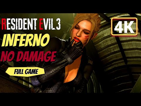 Resident Evil 3 Remake Inferno No Damage 100% Walkthrough Full game 4K UHD 60FPS PC - No Commentary