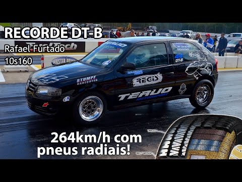 Recorde Dianteira Turbo B - 402m em 10s160 com pneus radiais!