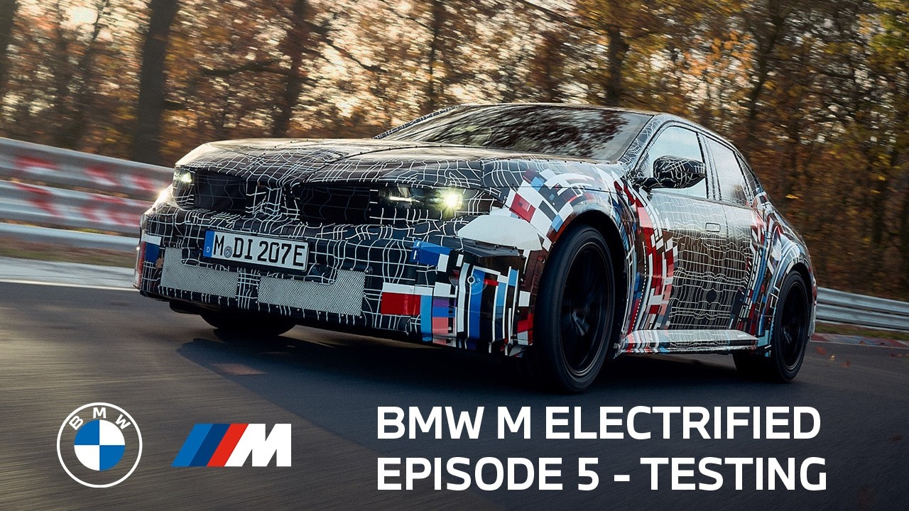 BMW M electric prototype testing on the Nürburgring Nordschleife during development