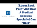 Spine Anatomy And Low Back Pain