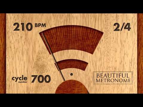 210 BPM 2/4 Wood Metronome HD