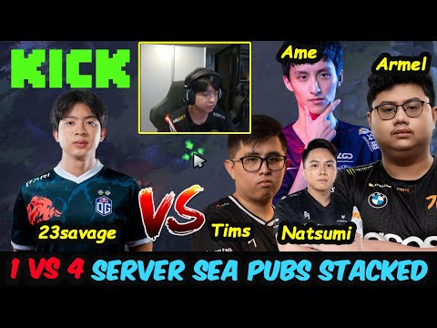 23savage 1 vs 4  (AME ARMEL Natsumi Tims) SERVER SEA ALL-STAR Ranked