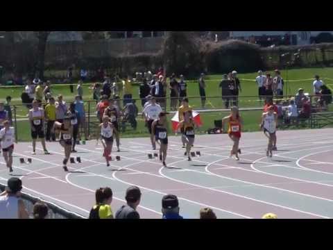 Brockville 2013 - 100m finale Cadet fille Audrey Jackson JDLM