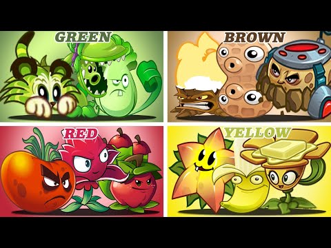 PvZ 2 4 Color Teams Vs Team Zombies-Which Plant Is Best?