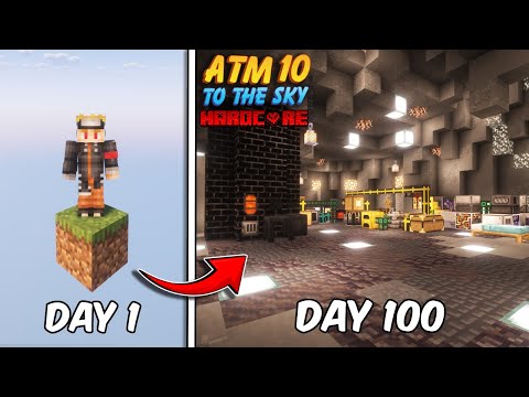 I Survived 100 Days In All The Mods 10 To The Sky in Minecraft Hardcore!