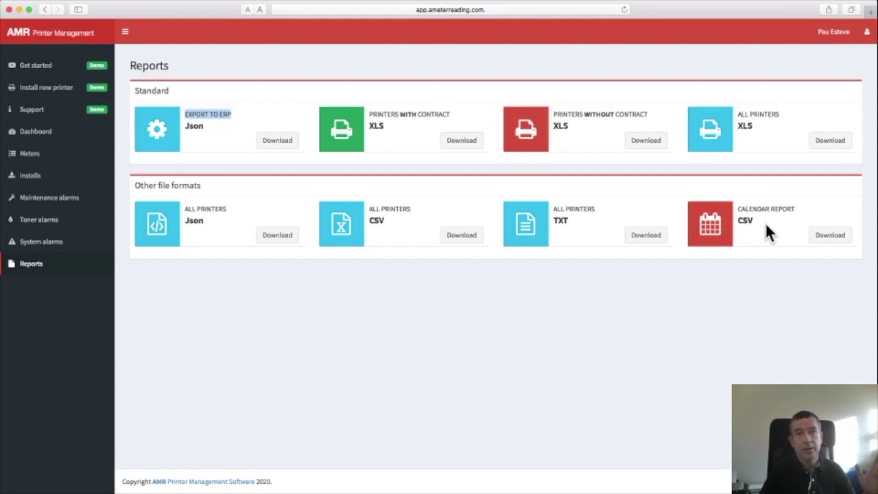 AMR Printer management software overview.Getting started.
