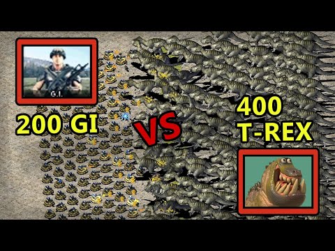 200 GI vs 400 T-Rex - [Red Alert 2]