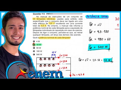 ENEM 2021 PPL - No manual de instruções de um conjunto de 30 lâmpadas idênticas, usadas para enfeite