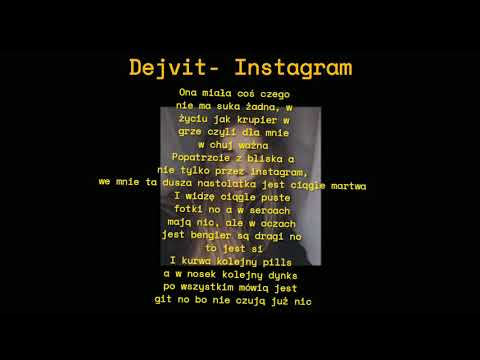 Dejvit- Instagram tekst