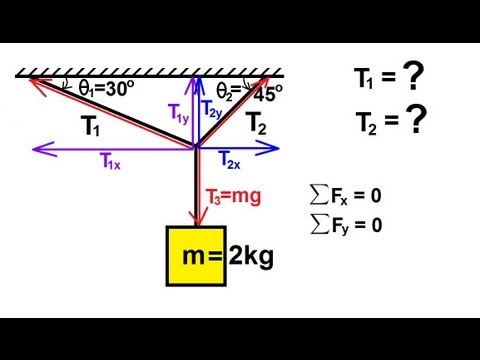 Physics 4  Newton's Laws of Motion (19 of 20) Statics: Example 2