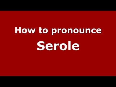 How to pronounce Serole (Italian/Italy) - PronounceNames.com