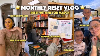 MONTHLY RESET VLOG | Cleaning, Reading Journal, Notion Update, Barnes Trip, Book Haul, Plant Care