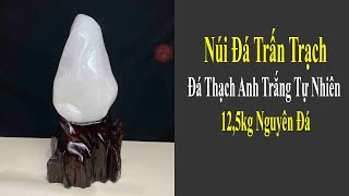 Núi Đá Thạch Anh Trắng Tự Nhiên Phong Thủy Trấn Trạch Size Vừa