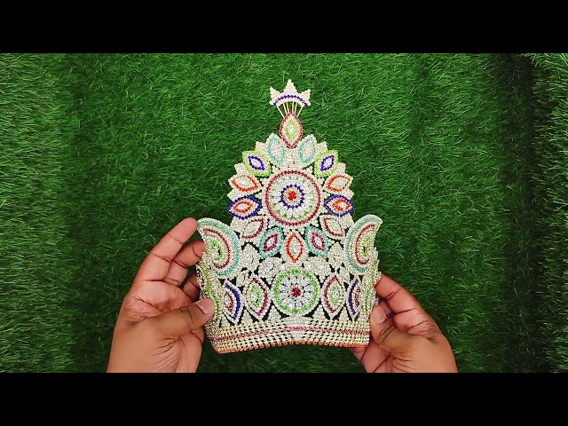 Vintage Crown Mukut for Deity Idol Shringar (10 inch Ear to Ear Dimension) video