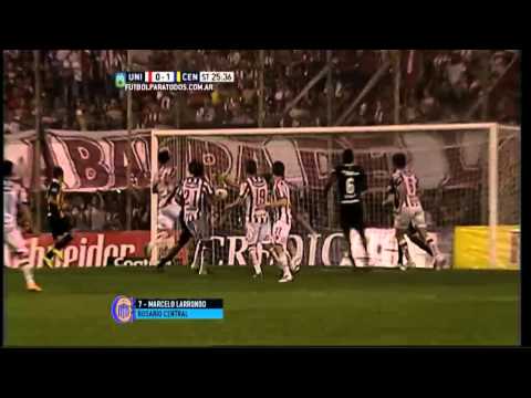 Gol de Larrondo. Unión 0 - Rosario Central 1. Fecha 22. Primera División 2015. FPT.